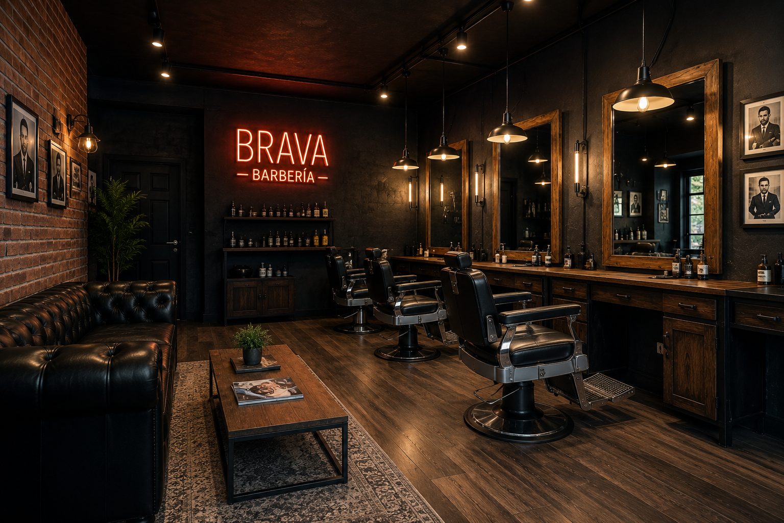 Interior de BRAVA Barbería